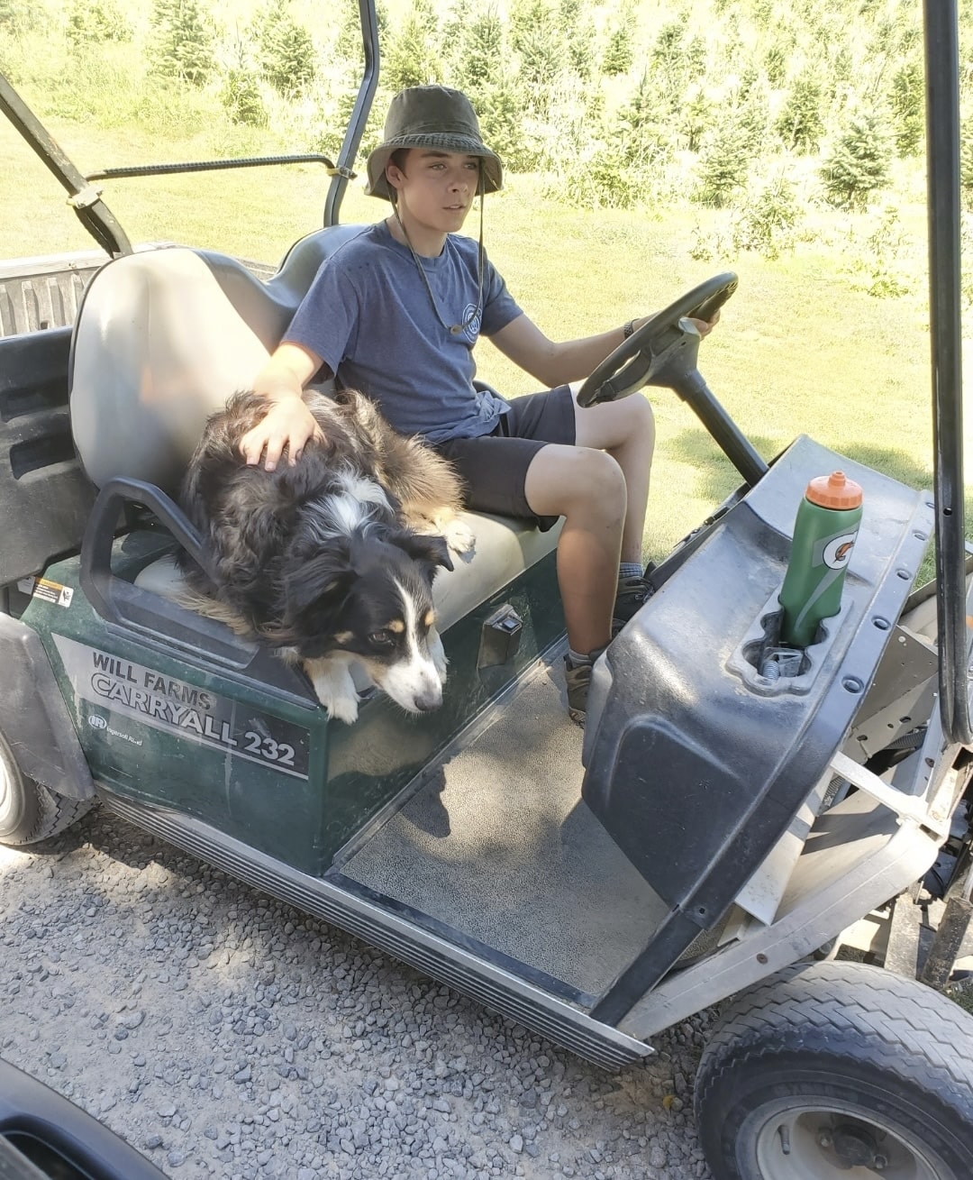 Jacob Shaidle working on a tree farm before founding Aspect